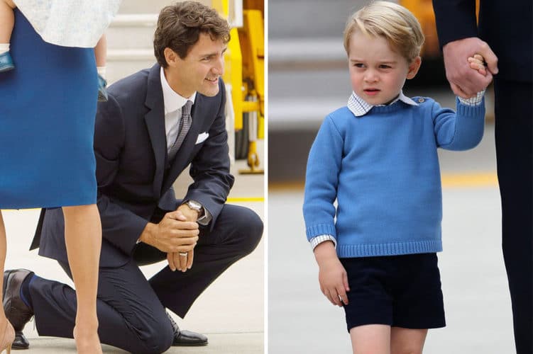 El pequeño George le hizo un feo al Primer Ministro Trudeau al no saludarle