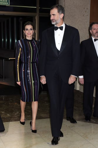 Spanish Kings Felipe VI and Letizia during the " ABC Awards : Mariano de Cavia, Luca de Tena and Mingote 2016 " in Madrid on Tuesday 13 December 2016.