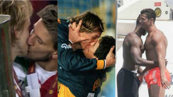 Besos, caricias, tocamientos… Los momentos más gays de nuestros futbolistas