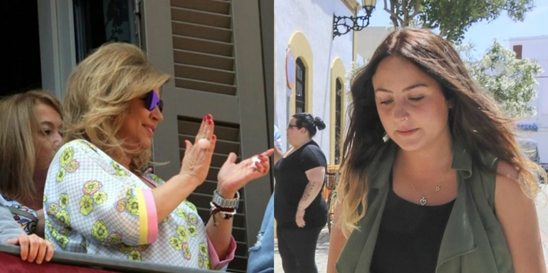 Terelu Campos y Rocío Flores, la hija de su íntima amiga, a escasos metros en Málaga