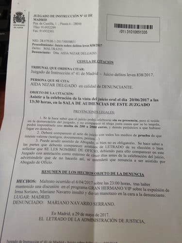 Aída Nizar, en exclusiva, momentos antes del juicio contra el marido de Irma Soriano: "Es agresivo. Qué no sucederá en su casa con Irma"