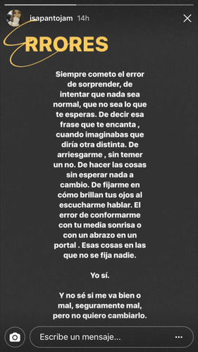 ¿A quién va dirigido el último y enigmático mensaje de Isa Pantoja?