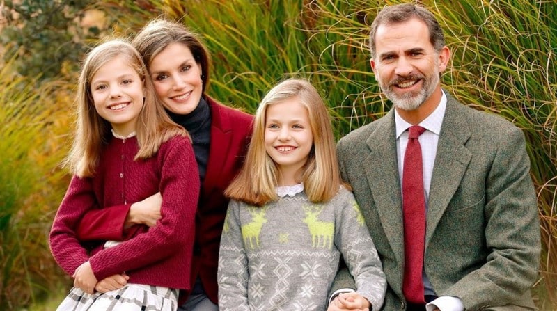 Felipe, Letizia y sus hijas Leonor y Sofía