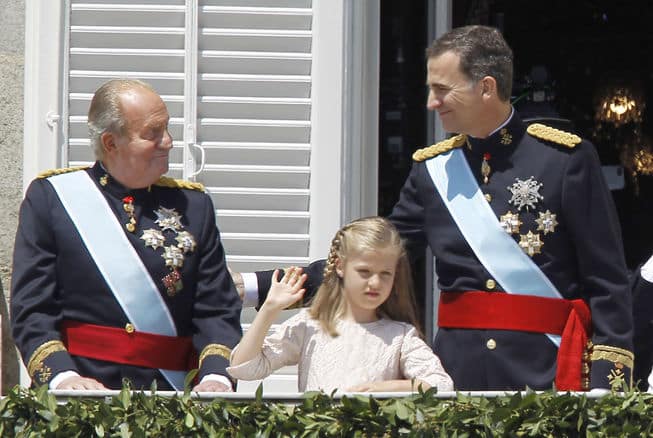 Don Juan Carlos, Felipe Vi y la princesa Leonor