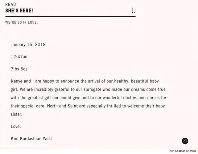 Kim Kardashian y Kanye West, padres de una niña a través de gestación subrogada