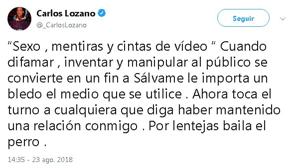 Carlos Lozano arremete brutalmente contra Sálvame
