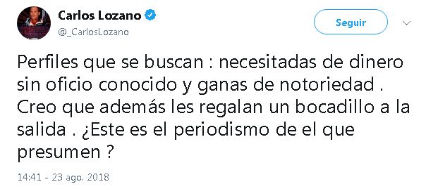 Carlos Lozano arremete brutalmente contra Sálvame