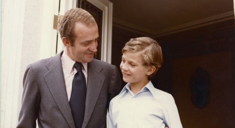 Rey Juan Carlos y príncipe Felipe