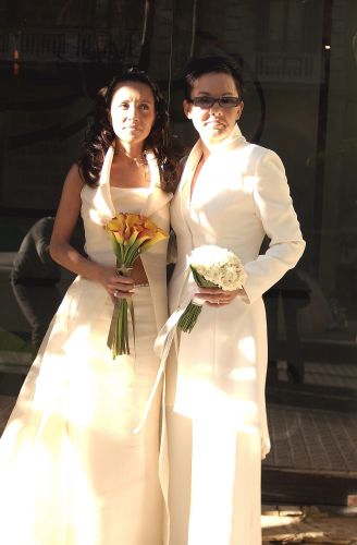 Raquel Morillas y Noemí Ungría el día de su boda