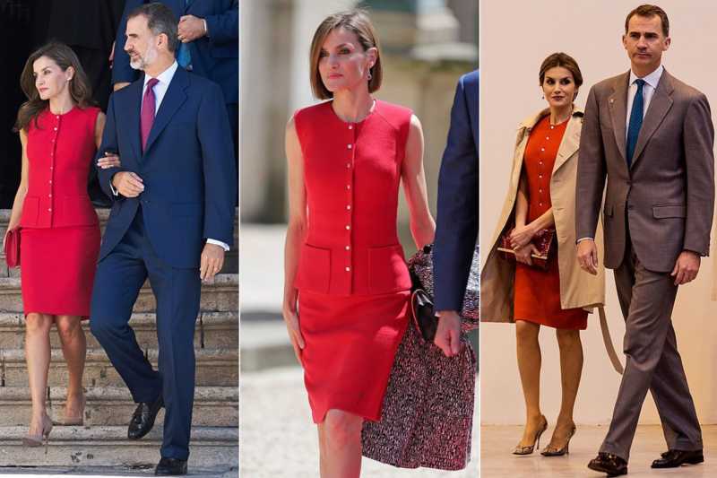 Letizia vestida de Nina Ricci.