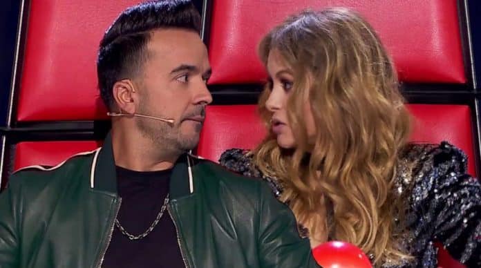 paulinaluis La Voz, Luis Fonsi y Paulina Rubio
