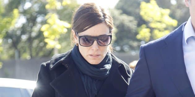 Raquel Sánchez Silva en el funeral de Mario Biondo