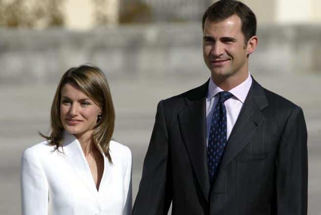 Letizia y Felipe en el Pardo el día de su compromiso