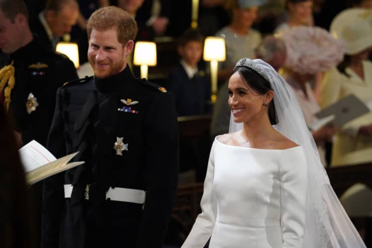 Harry y Meghan muy sonrientes el día de su boda