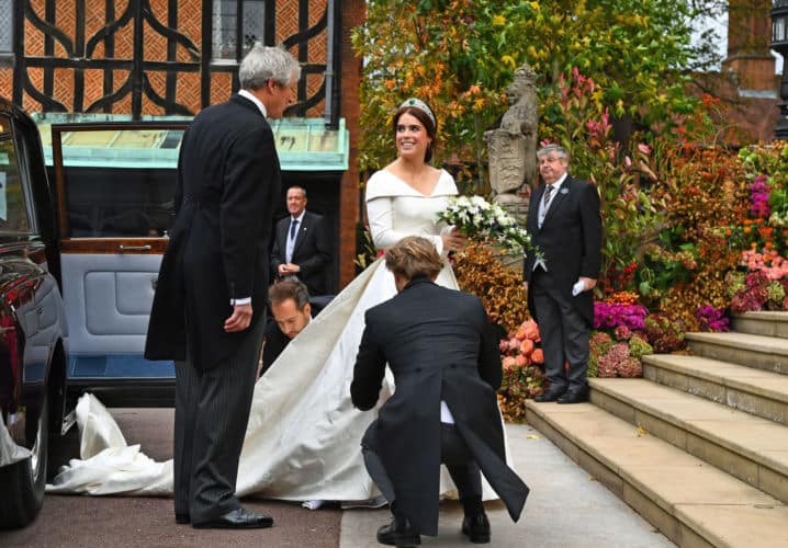 Eugenia de York llega al castillo de Windsor el día de su boda