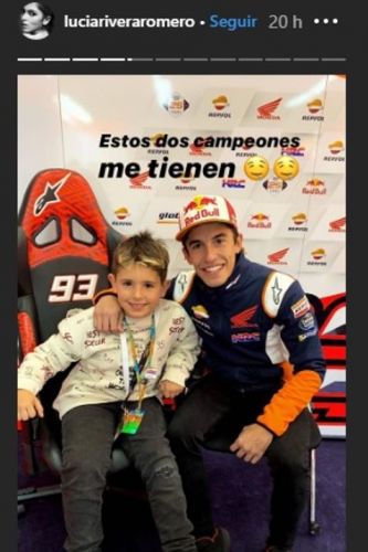 Marc Márquez pasa su última carrera con la familia de Lucía Rivera