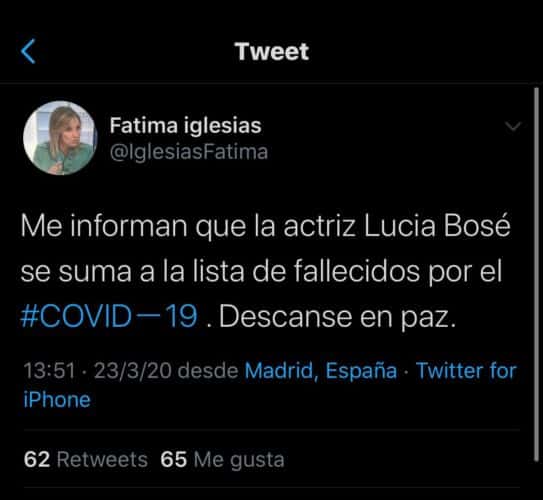 Muere Lucía Bosé a los 89 años por culpa del coronavirus