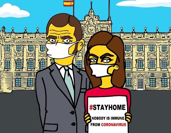 Imagen escandalosa: Letizia y Felipe, con mascarillas en el Palacio Real