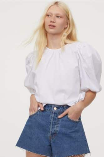 BLUSA DE ALGODÓN EN H&M