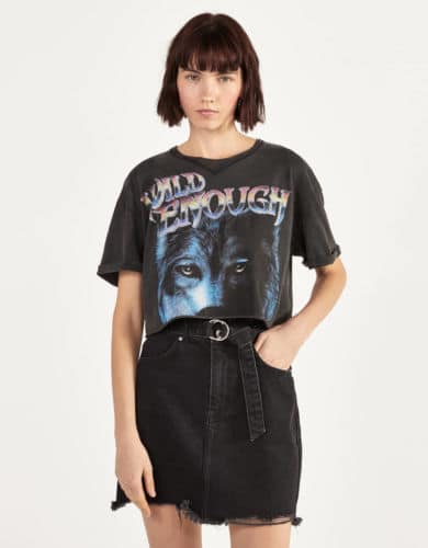 falda denim bershka