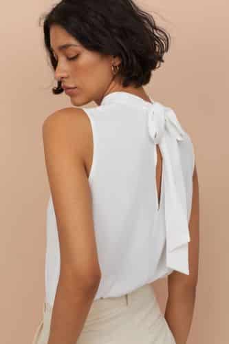 BLUSA SIN MANGAS CON CUELLO ELEVADO H&M