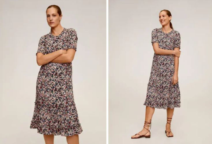 Vestido estampado corto