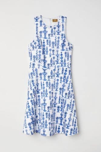 vestido estampado h&m