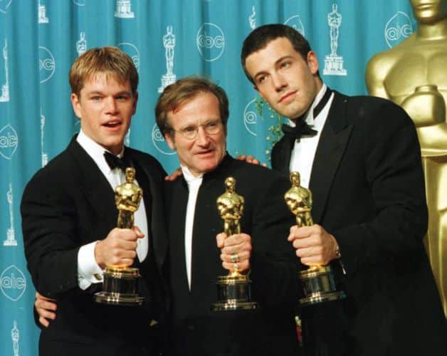 Matt Damon, Robin Williams y Ben Affleck ganadores del Oscar en el año 1997