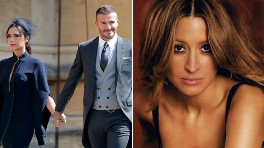 David y Victoria Beckham y la asistente de David, Rebecca Loos.