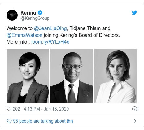 Emma Watson como parte de la junta directiva de Kering