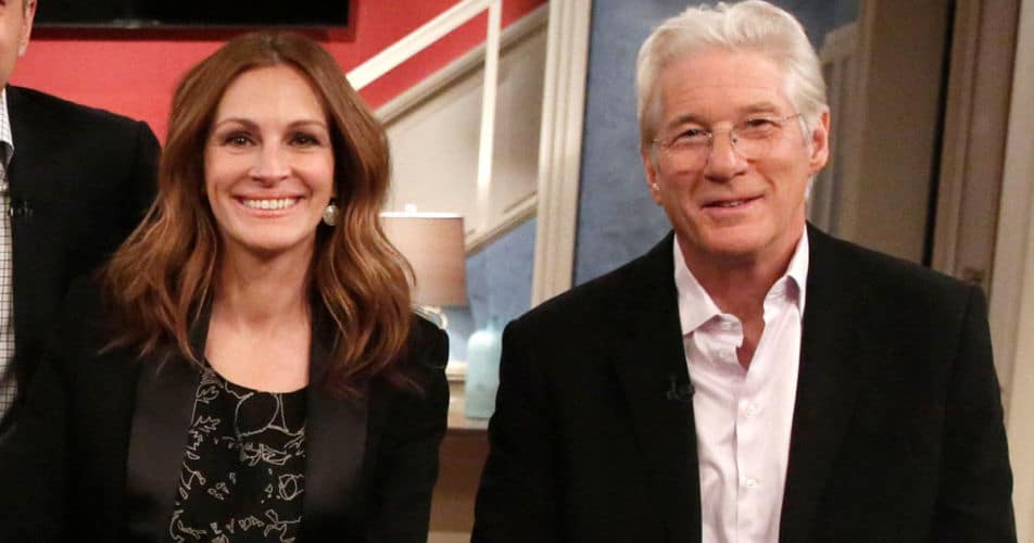 La actriz Julia Roberts acompañada del actor Richard Gere