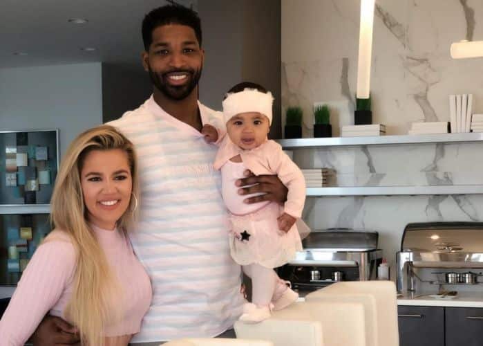 Kloé Kardashian, Trsitan Thompson y la hija de ambos, True