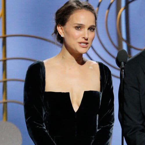 Natalie Portman en los Globos de Oro en 2018
