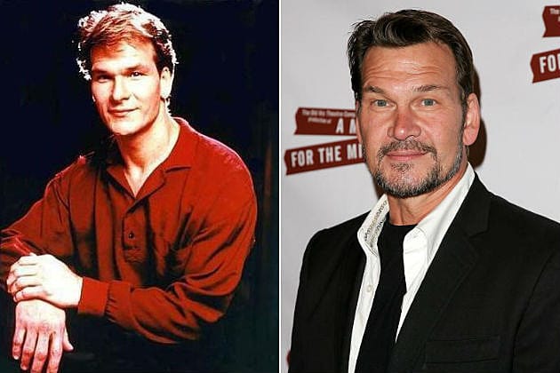 Patrick Swayze en la película "Ghost" y años después de haber protagonizado la película