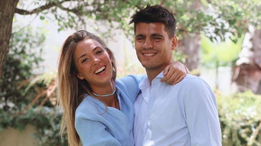 Morata supera su sequía de goles presumiendo de familia con Alice Campello