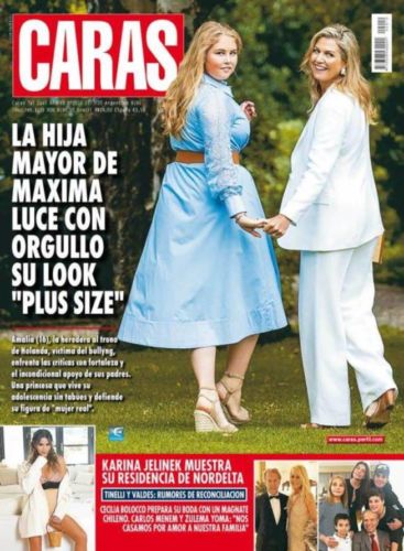 Portada revista "Caras" con la reina Máxima de Holanda y su hija, la princesa Amalia