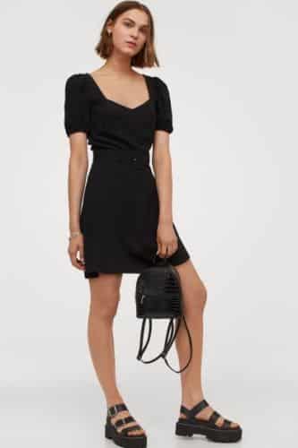 vestido cinturón H&M