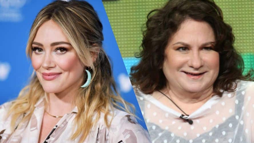 Hilary Duff y Terri Minsky creadora de la serie Lizzie McGuire