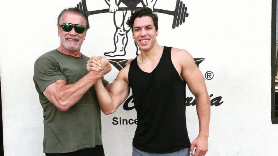 Arnold Schwarzenegger y su hijo Joseph Baena