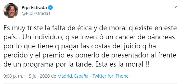 Kiko Hernández, en apuros: un famoso colaborador de Telecinco destapa la polémica sobre su cáncer de páncreas