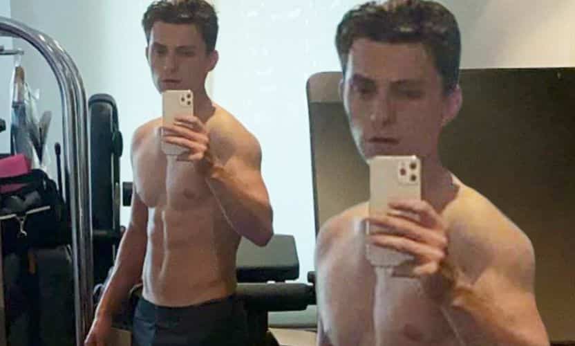 Tom Holland ha querido trabajar sus músculos al estilo de Wahlberg