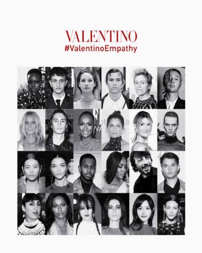 Todos los protagonistas de la campaña contribuyeron  para la Fundación Valentino