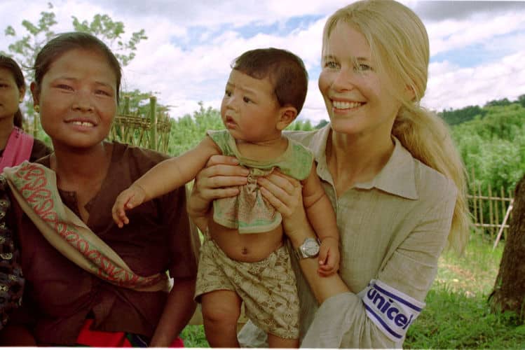 Claudia Schiffer como embajadora de UNICEF