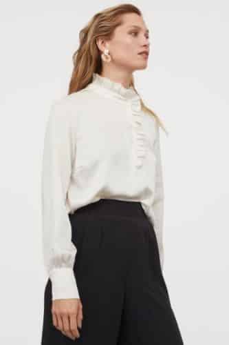 blusa con volantes