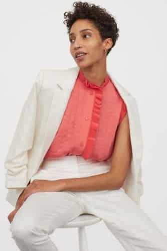 blusa plisada