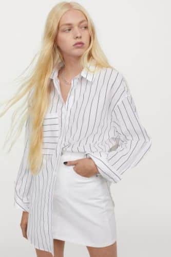 camisa oversize H&M