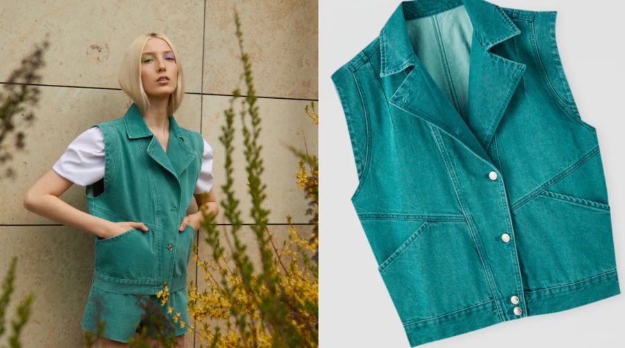 chaleco verde Pull&Bear