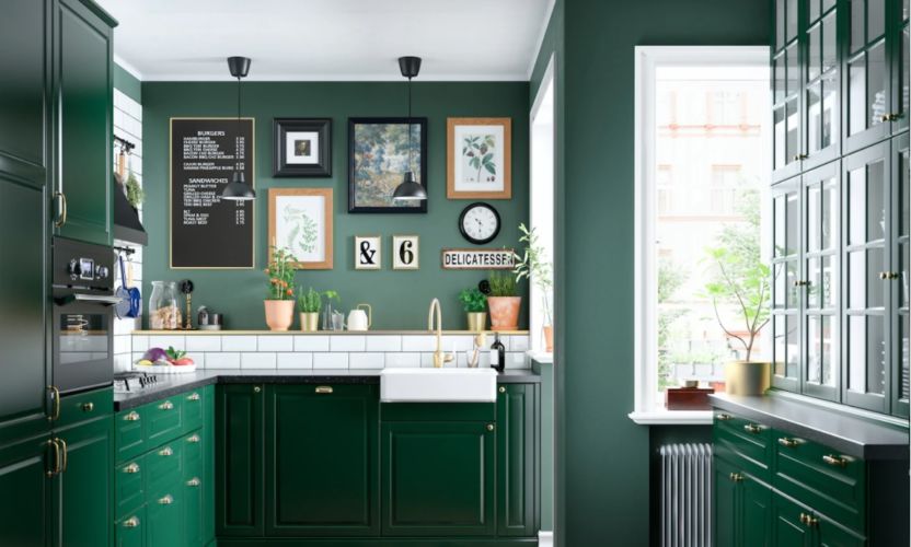 cocina verde ikea