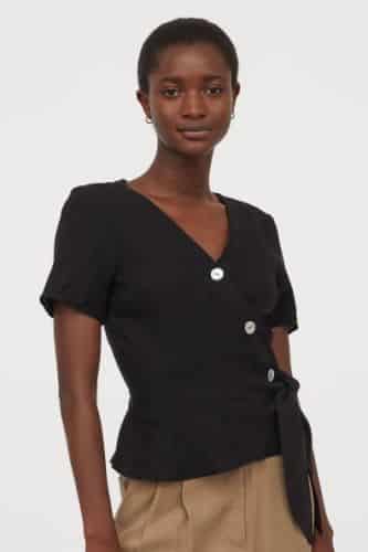 blusa cruzada
