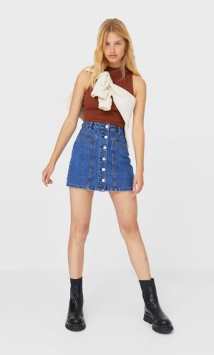 falda denim stradivarius